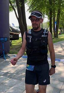 Łukasz lors de XRun - Wyspowy Trail 2023