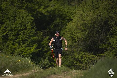 Michał lors de Garmin Ultra Race Myślenice 2025